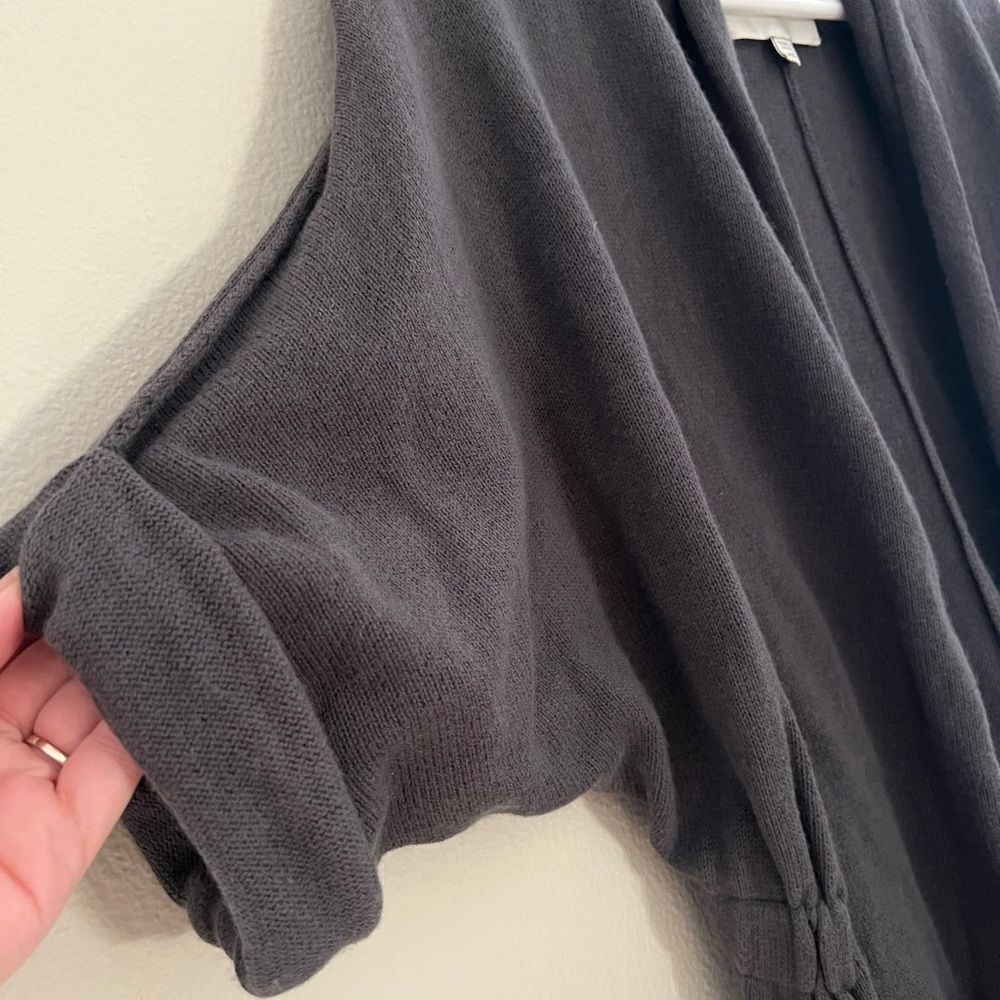 Brochu Walker Moro Cardigan Cotton Cashmere Blend Size XS Gray - Picture 3 of 7
